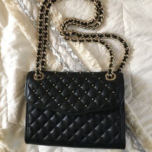 Rebecca Minkoff Quilted Mini Affair Gold Studs